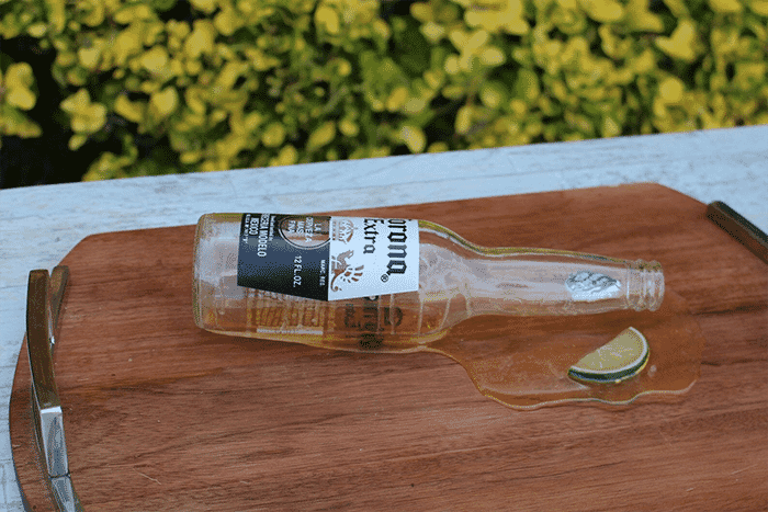 Fake Spilled Bottle of Beer