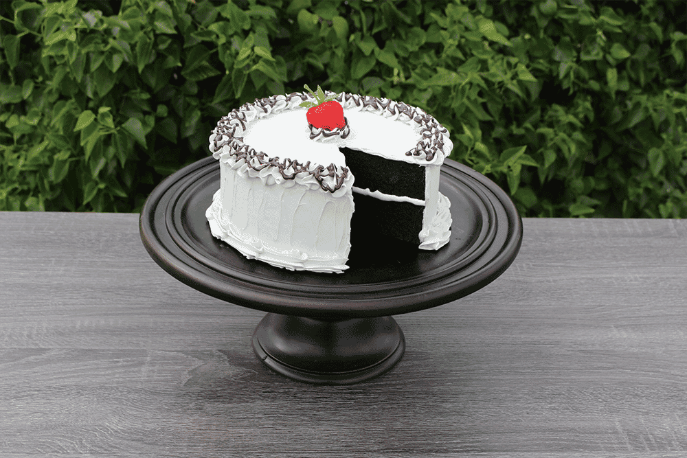 Fake Large Vanilla Frosted Cake with Slice Removed