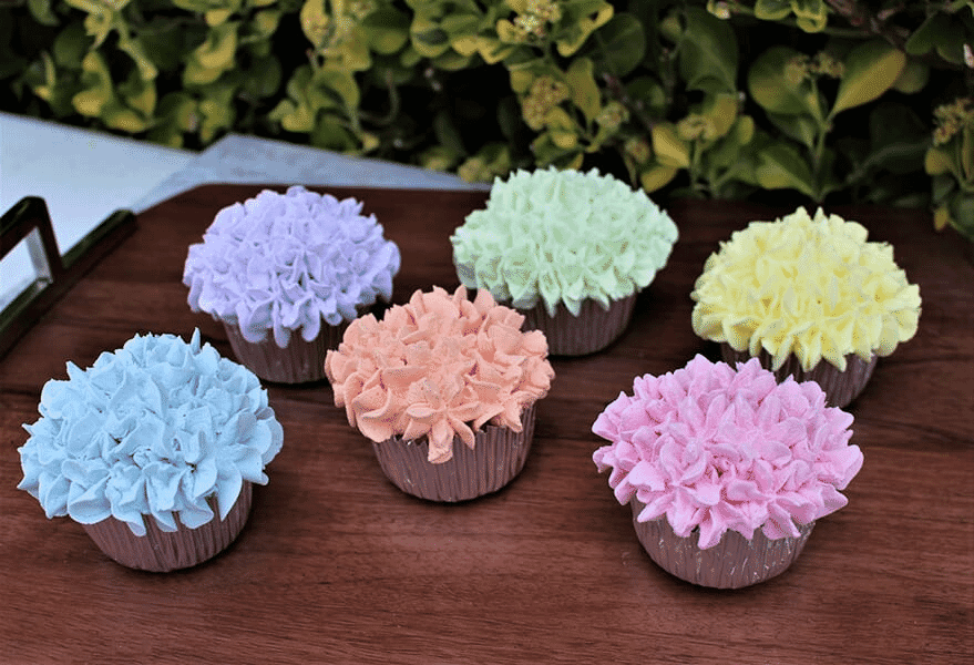 Fake Cupcakes with Pastel Frosting (Set of 6)