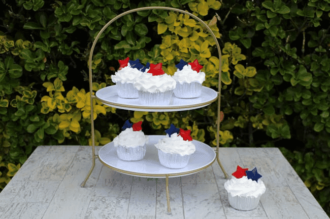 Fake Frosted 4th of July Cupcakes (Set of 6)