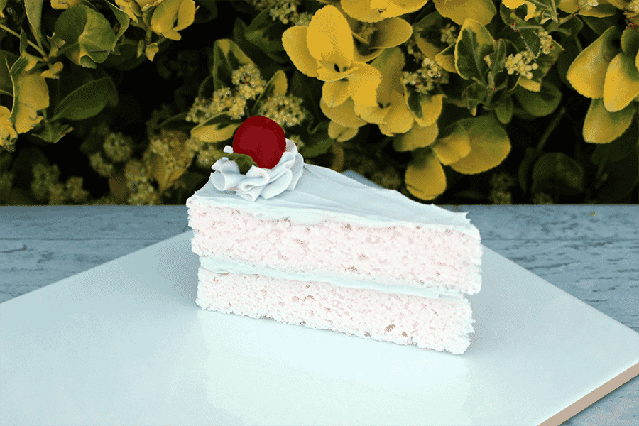 Fake Cherry Cake Slice