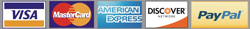 Props America Accepts VISA, MasterCard, Discover Card, American Express & PayPal