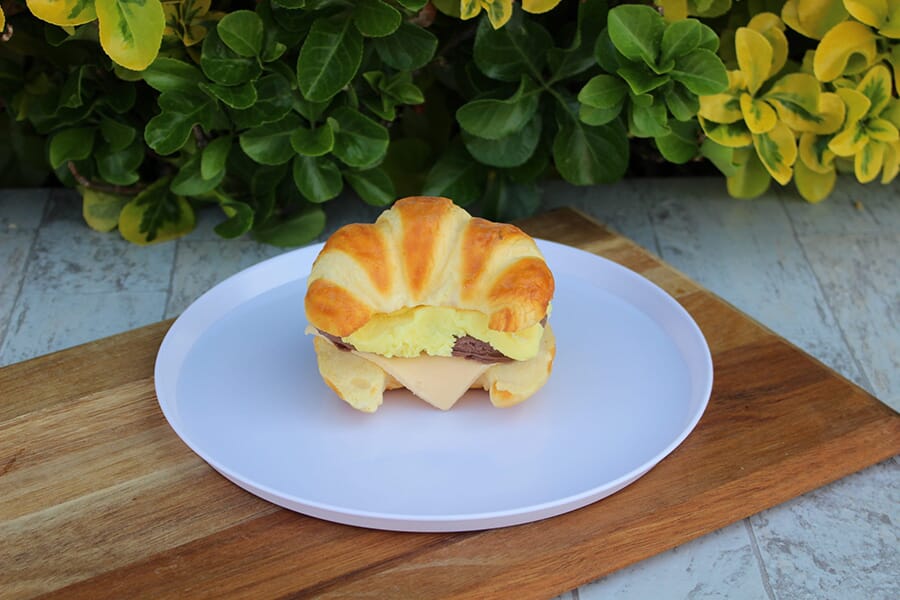 Fake Breakfast Croissant Sandwich