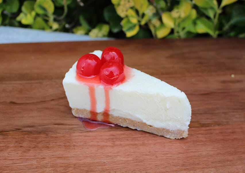 Fake Slice of Cheesecake with Cherries