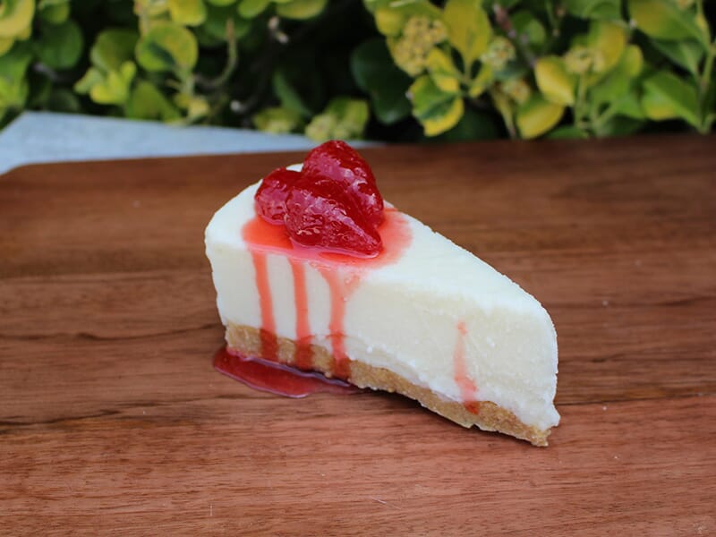 Fake Slice of Cheesecake with Strawberries