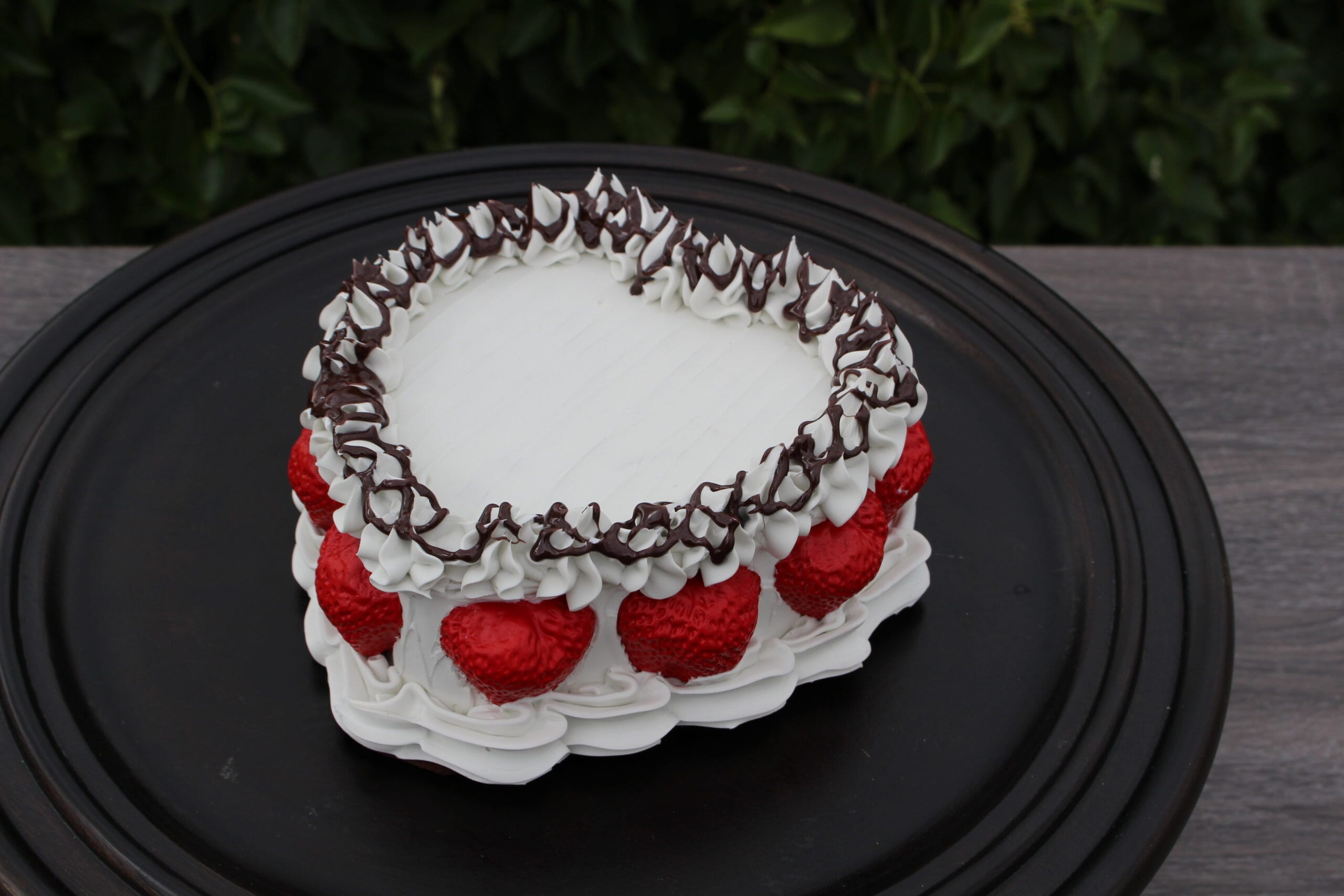 Fake Vanilla Frosted Heart Cake