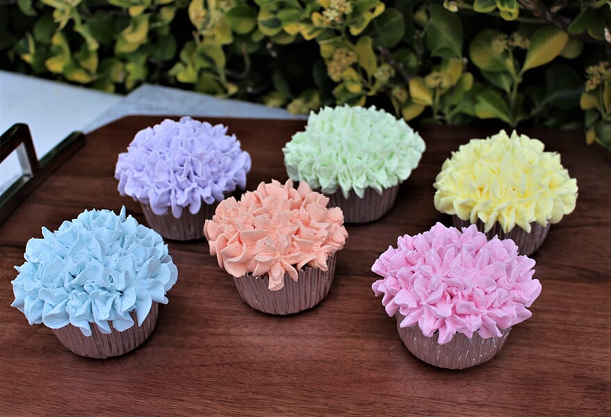 Fake Cupcakes with Pastel Frosting