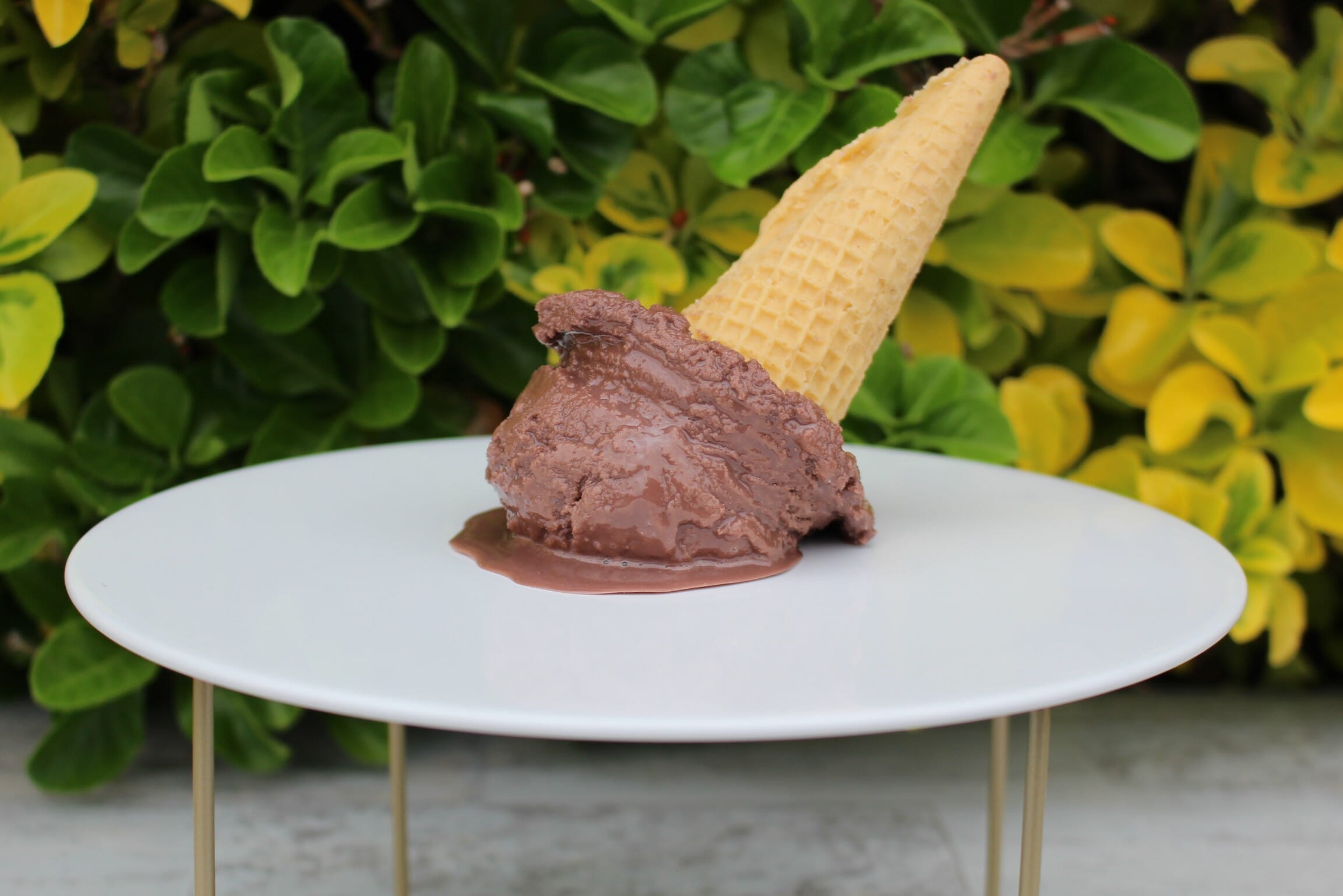 Fake Melting Chocolate Ice Cream Cone