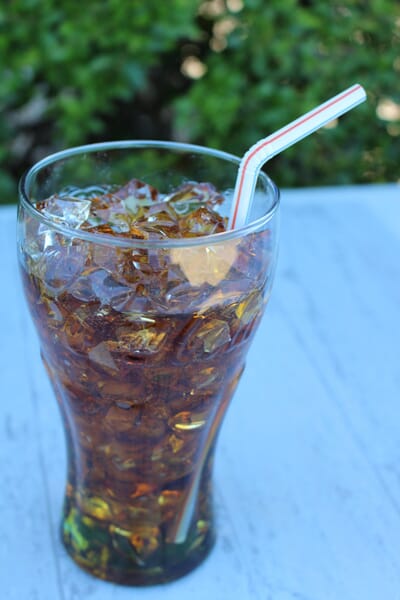 Cup of Cola and Ice in a Plastic Cup Fake Drink Photo Prop Staging 