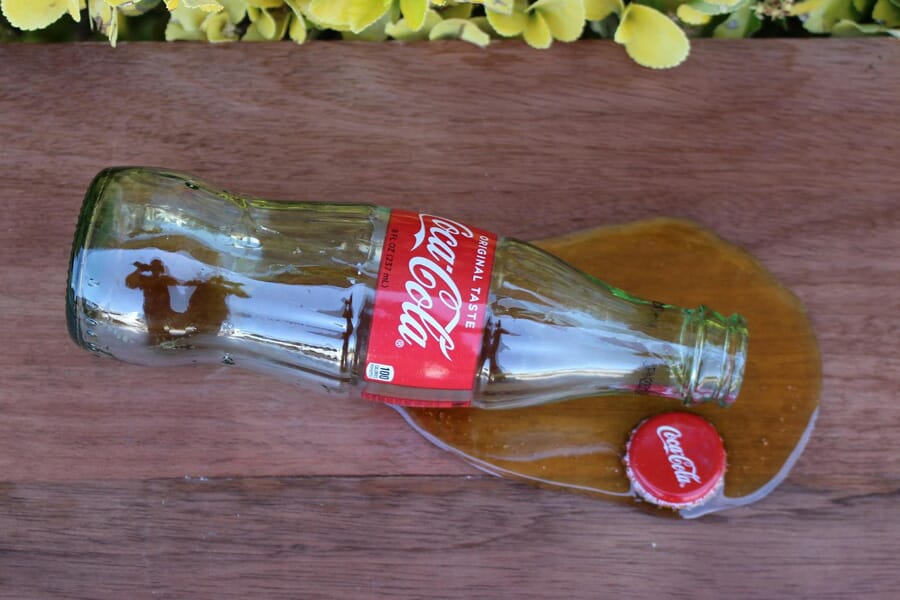 Fake Spilled Bottle of Coke