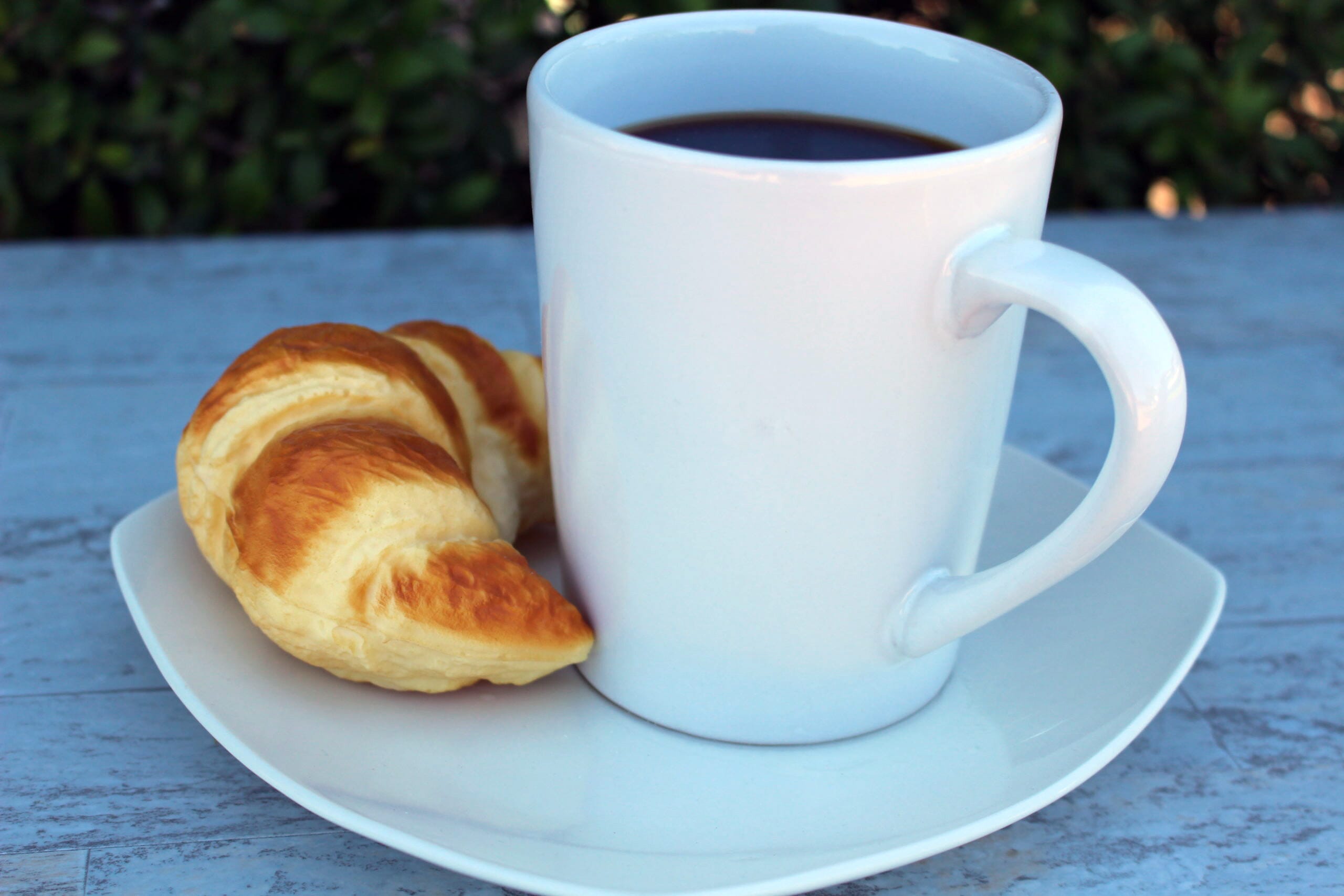 Fake Coffee with Croissant