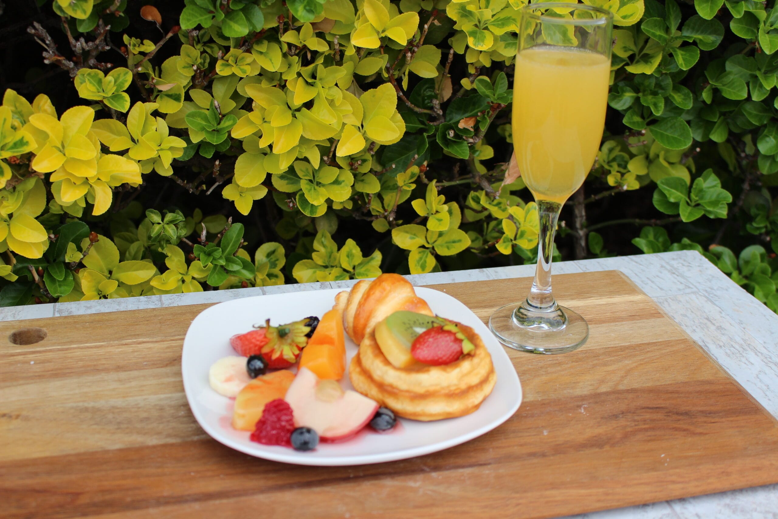 Fake Continental Breakfast Set with Mimosa