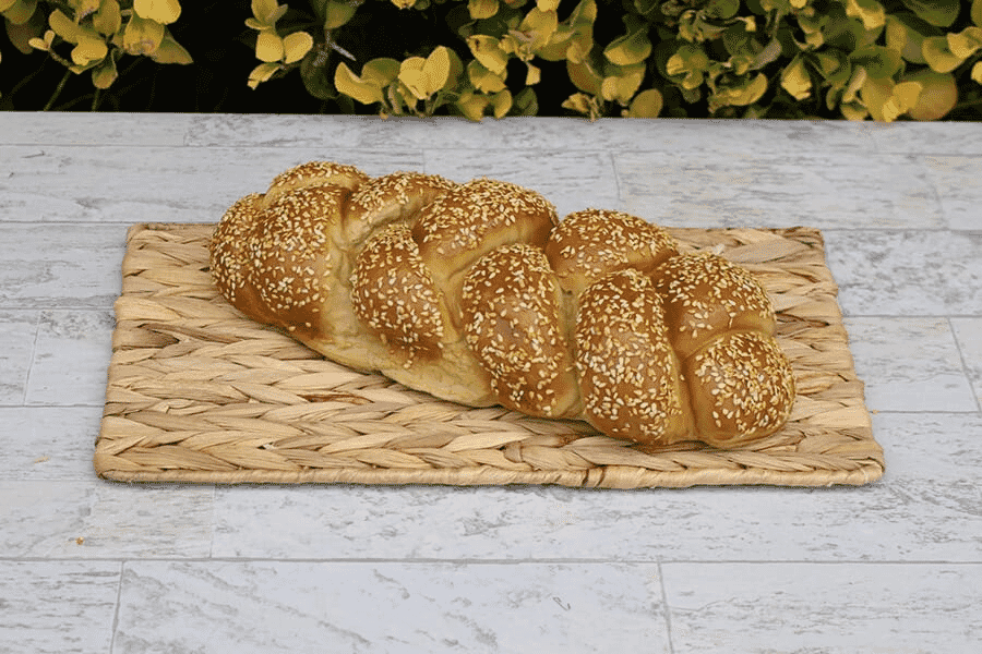 Fake Braided Sesame Seed Bread Loaf