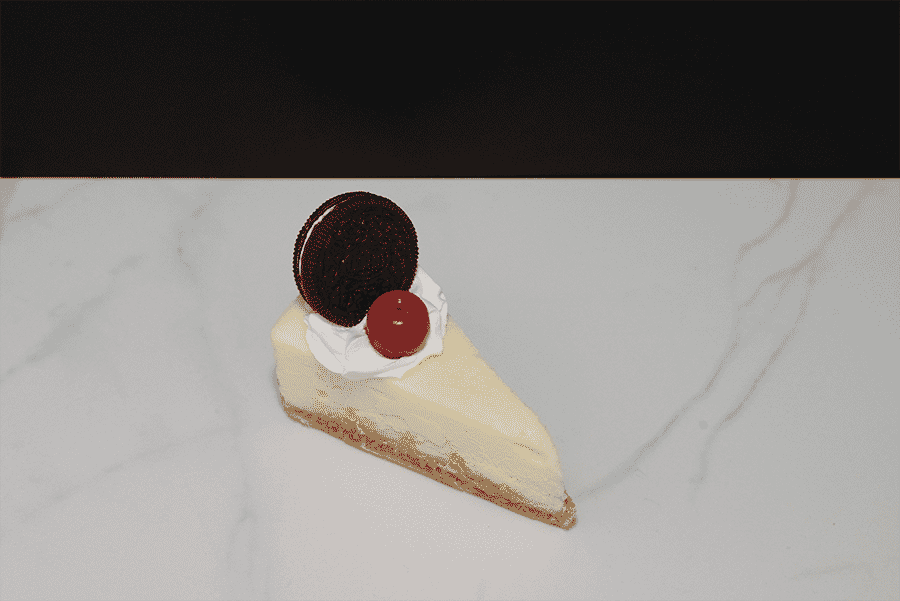 Fake Slice of Cheesecake with an Oreo