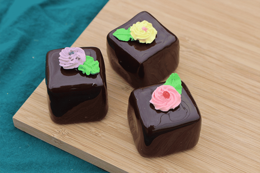 Fake Chocolate Petit Fours (Set of 3)
