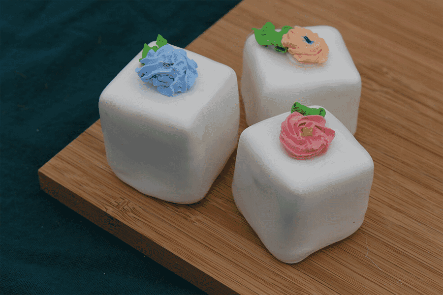 Fake Vanilla Petit Fours (Set of 3)