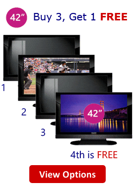 42 Prop TVs Buy 3, Get 1 Free Deals