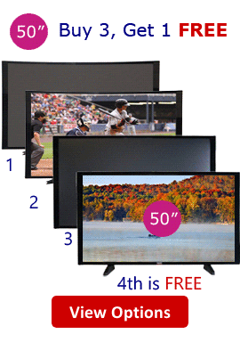 50 Inch Prop TVs Buy 3, Get 1 Free Deals