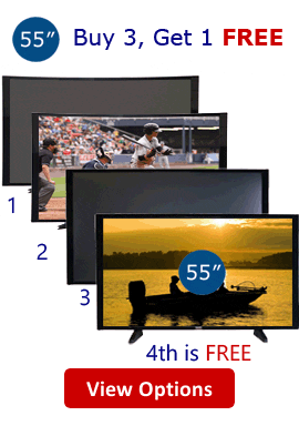 55 Inch Prop TVs Buy 3 Get 1 Free Deals