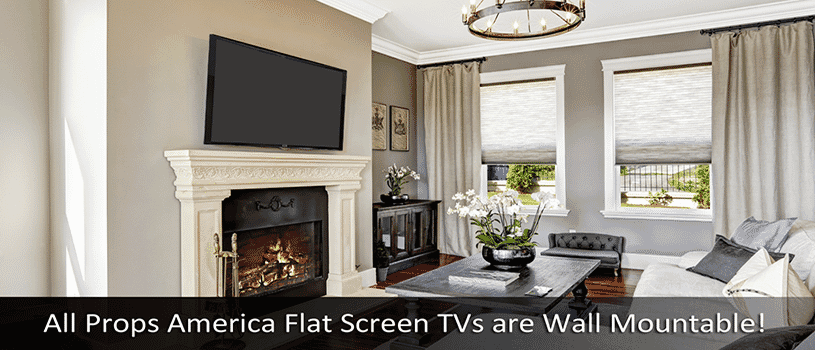 Fake TVs are Wall Mountable for Staging