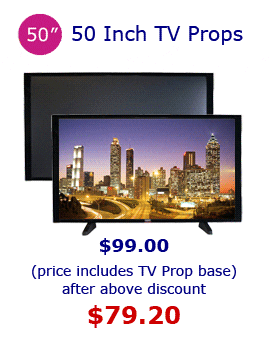 50' Plasma Prop TVs.  Props America Fake Electronic Props for Home Staging and Furniture Stores.