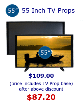 55' Flat Screen Prop TVs for Home Staging and Furniture Stores.  All 55' TV Props are wall mountable.