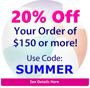 20% Order On Your Order of $100 or more Use Code SUMMER