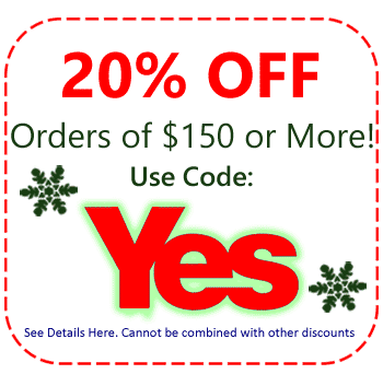 20% Order On Your Order of $150 or more Use Code YES