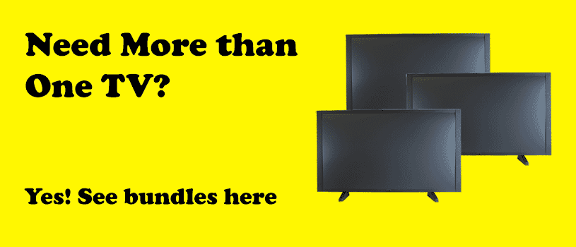 Need more than one fake TV for your staging project?. Props America offers better pricing on packages of 2 TVs or 4 TVS.