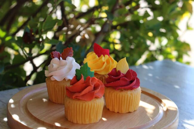 Fake Mini Fall Cupcakes (Set of 4)