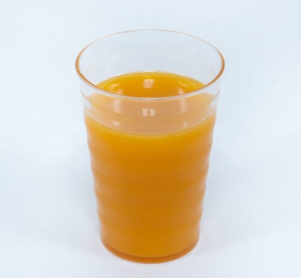 Fake Acrylic Orange Juice Glass