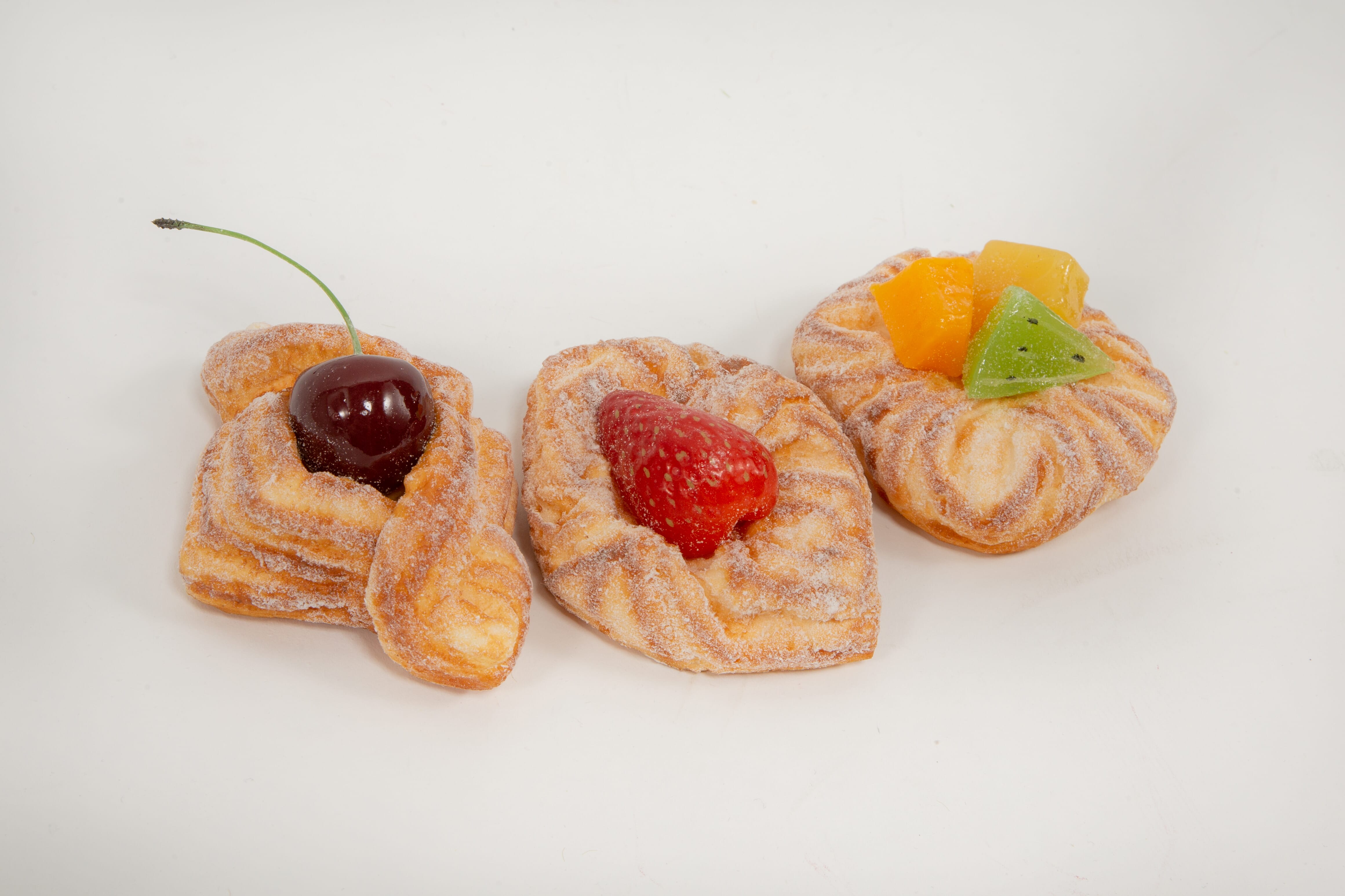Fake Mini Fruit Pastries (Set of 3)