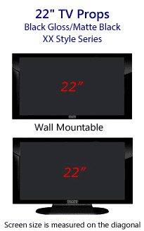 22 Inch Prop TVs Gloss Black