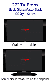 27 TV Props - Plasma TV Style in Gloss Black/Matte Black