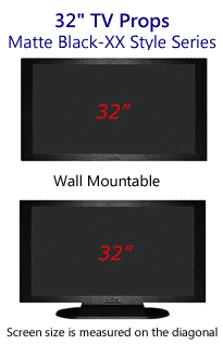 32 TV Props - Plasma TV Style in Matte Black