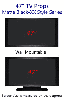 47 Prop TVs - Plasma TV Style in Matte Black