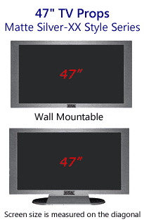 47 Television Props - Plasma TV Style in Matte Silver