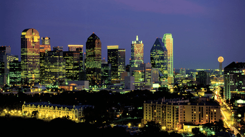 Screen Image Print #127 Dallas at Night (Screen Print Only.)