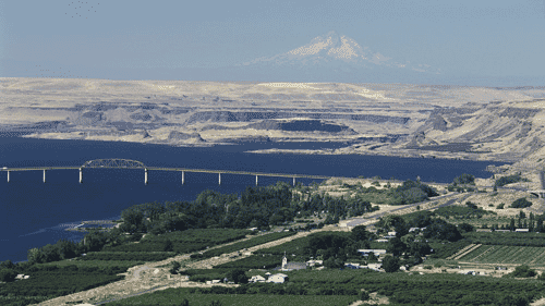 47" TV Screen Image #146 Columbia River (Screen Print Only. 47 Inch TV Prop Not Included)