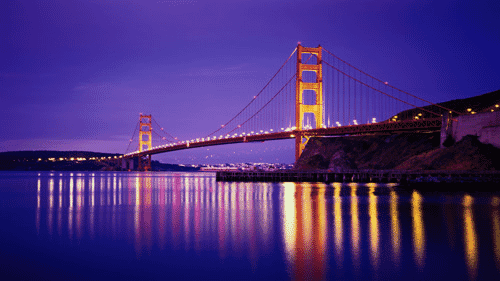 Computer Screen Image #168 Golden Gate Bridge at Night Screen Image (Image Only. Computer Prop Not Included)