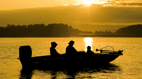 37" TV Screen Image #193 Fishing at Dawn (Screen Print Only. 37 Inch TV Prop Not Included)