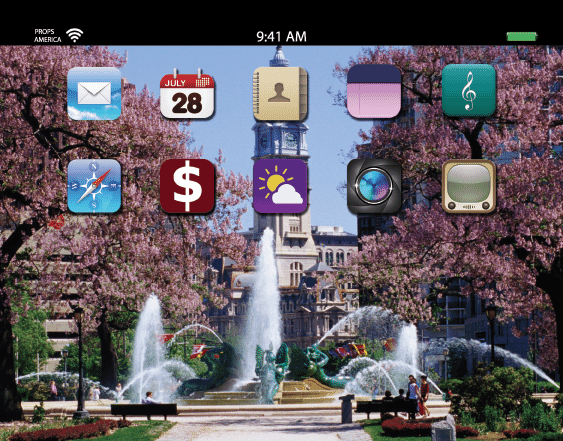 Fountain in the Park Tablet Prop Wallpaper (Horizontal)