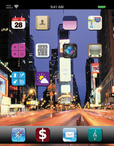 Time Square Tablet Prop Wallpaper (Vertical)