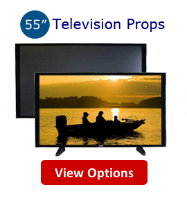 Fake 55 Flat Screen TV Props - 55 Inch Fake Flat Screen Telelvision Props for Model Homes, Home Builders & Home Stagers