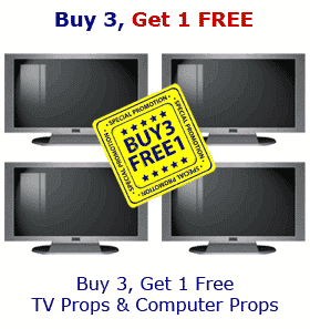 Buy 3 Get 1 Fake Electronic Prop TVs