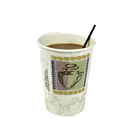 Fake Coffee, fake orange juice, artificial milk glass, fake cappuccion, artifical glass of hot chocolate.