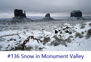 Snow in Monument Valley Screen Image