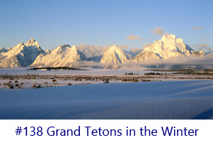 Grand Tetons in the Winter Screen Image